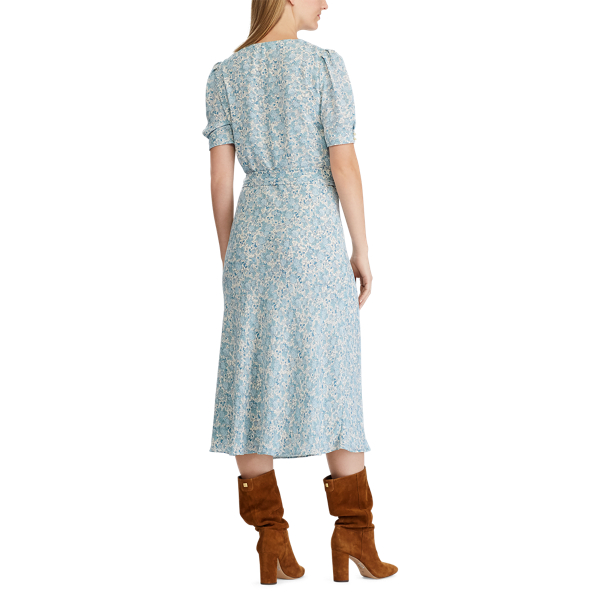 Mascarpone Cream Multi Floral-Print Georgette Dress Lauren 5