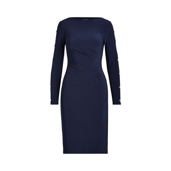 Logo-Snap Stretch Jersey Dress Lauren 1