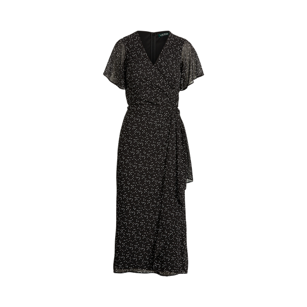 Cap-Sleeve Georgette Dress Lauren 1
