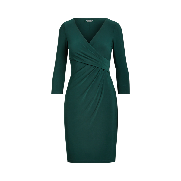 Wrap-Front Jersey Dress