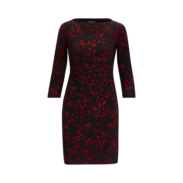 Robe pliss&eacute;e en jersey fleuri