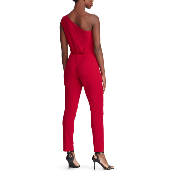 Combinaison ceintur&eacute;e asym&eacute;trique Lauren en Rouge &eacute;carlate 5