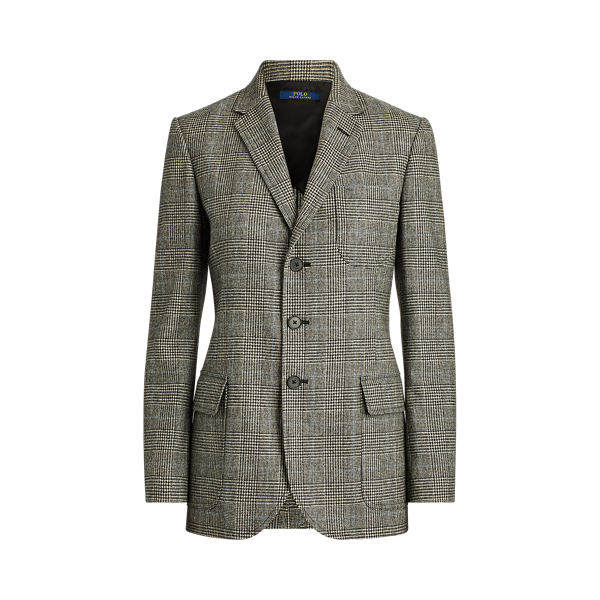 Glen Plaid Wool-Blend Blazer Polo Ralph Lauren 1