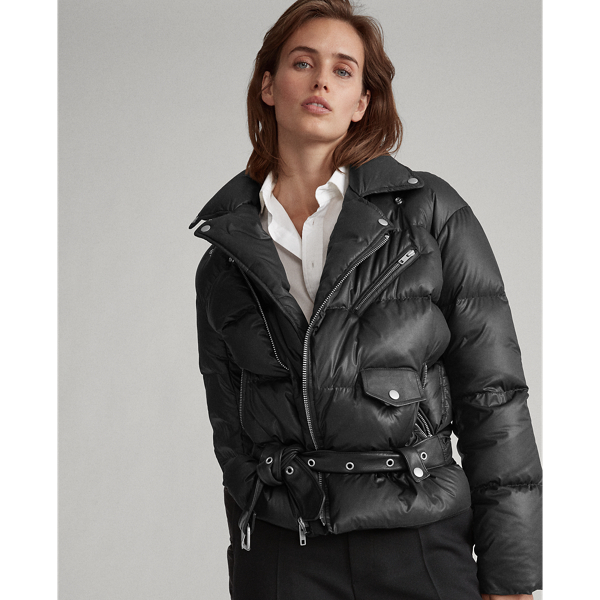 Moto puffer jacket on sale