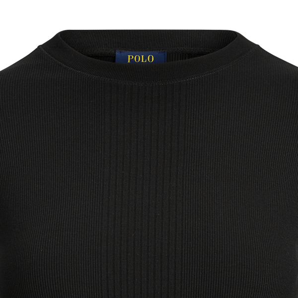Black Elbow-Patch Rib-Knit Top Polo Ralph Lauren 7