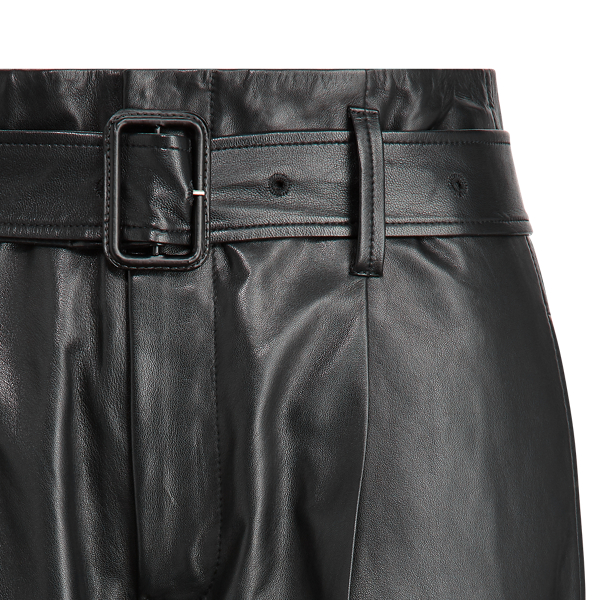Black Lambskin Paperbag Trouser Polo Ralph Lauren 6