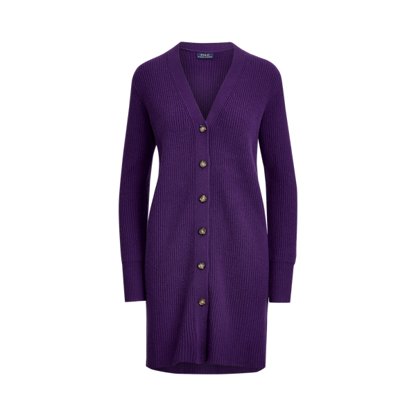 Ribbed Wool-Blend Cardigan Polo Ralph Lauren 1