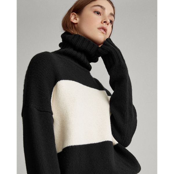 Black/Cream Colour-Blocked Wool Jumper Polo Ralph Lauren 6