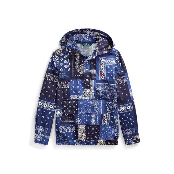 Patchwork Hooded Shirt Boys 6-14 Years 1