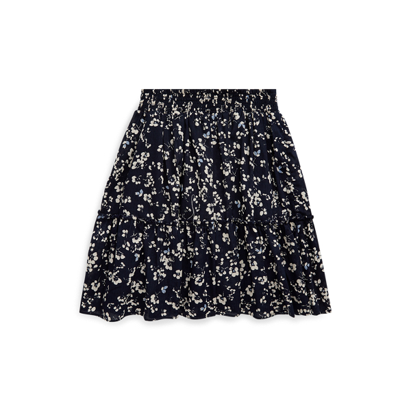 Floral Tiered Cotton Skirt
