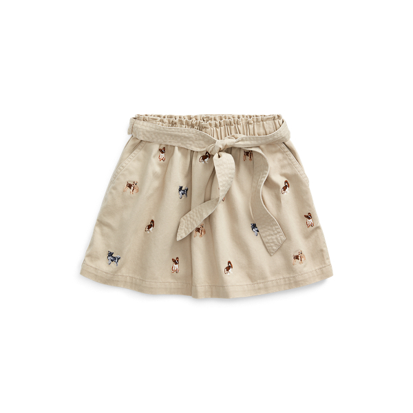 Gonna in twill di cotone con cani Girls 1.5-6.5 Years in 1