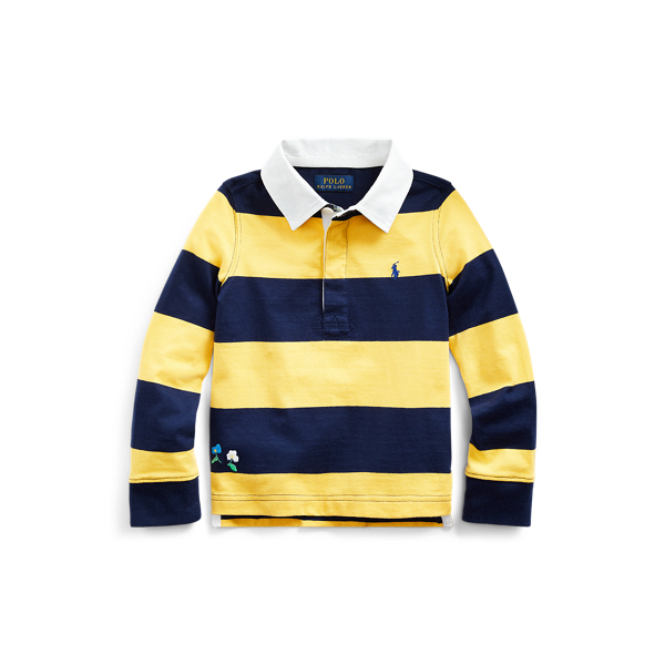 Embroidered Cotton Rugby Girls 2-6x 1