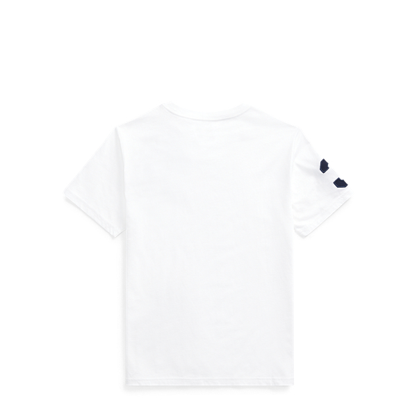 White Big Pony Cotton Jersey Tee Boys 8-20 2