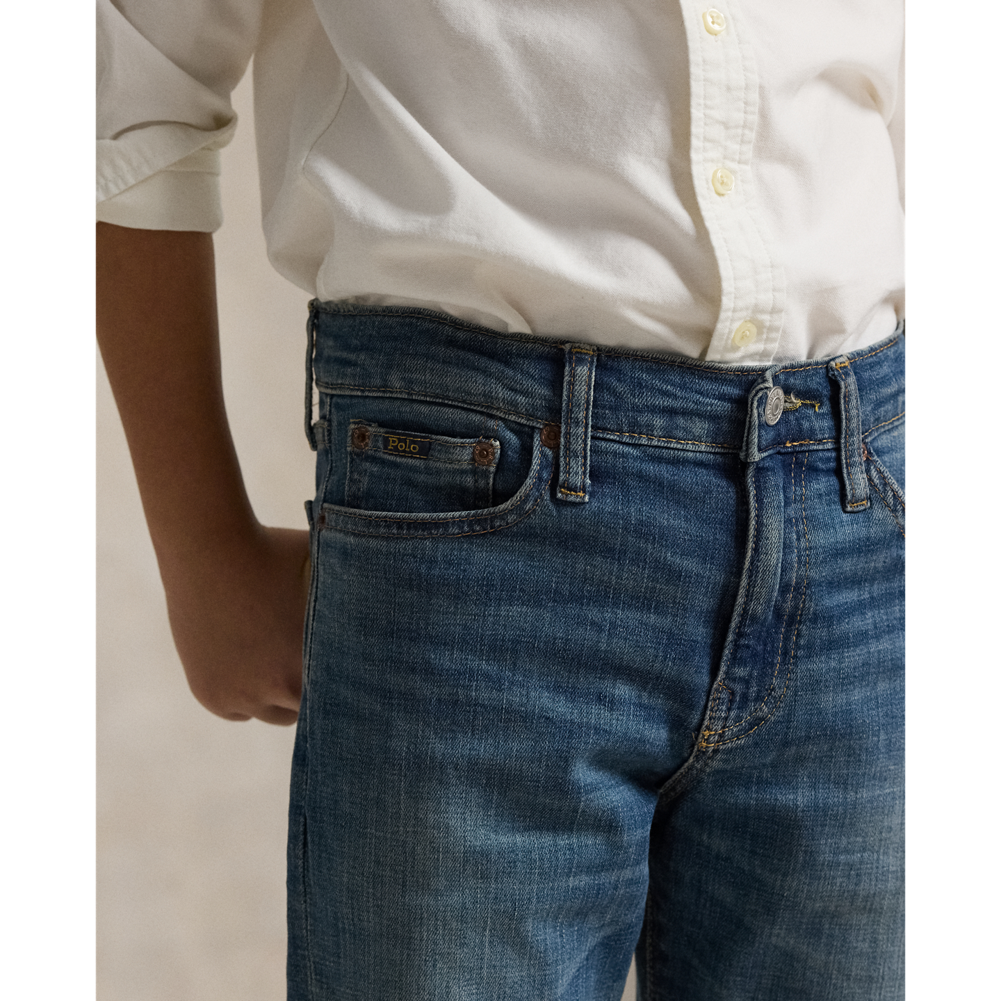 Детские джинсы Ralph Lauren Sullivan Slim Stretch, цвет: Варёный — фото 3