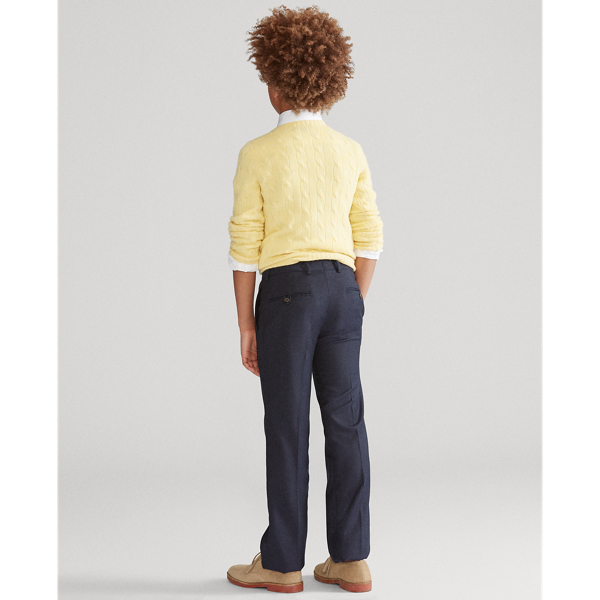 Navy Lightweight Wool Trouser Boys 8-20 6