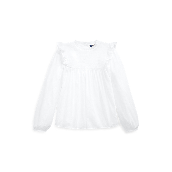 Smocked Cotton Batiste Top Girls 7-14 Years 1