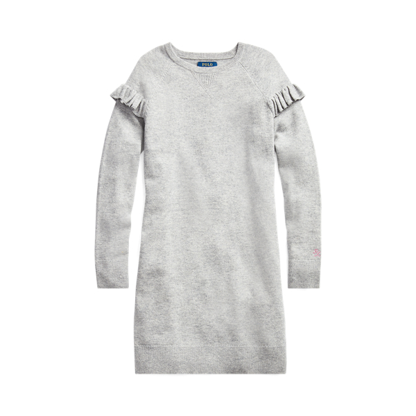 Ruffled Wool Sweater Dress Girls 7-14 Years em 1