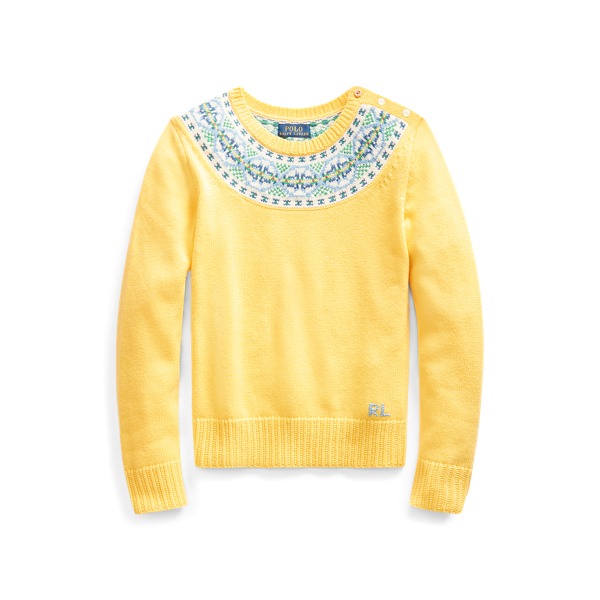 Fair Isle Cotton-Blend Jumper Girls 7-14 Years 1