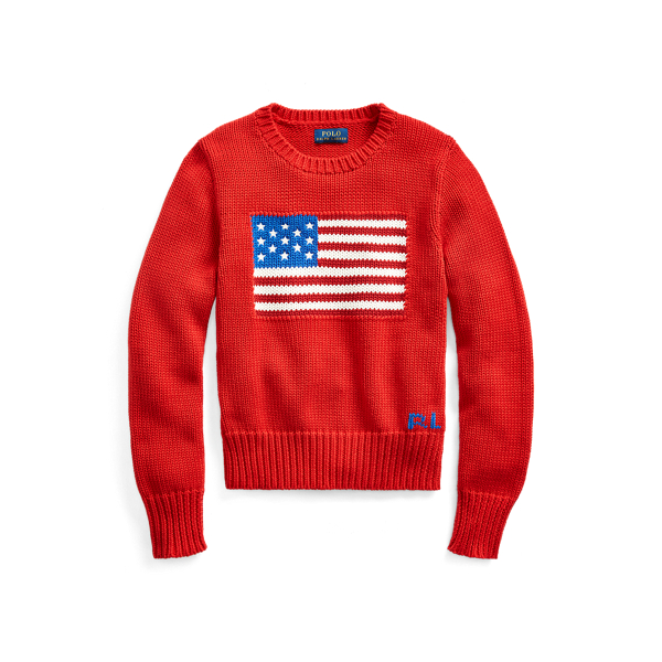 Baumwollpullover mit Flagge Girls 7-14 Years in 1