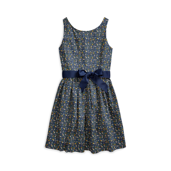 Robe en popeline de coton fleurie Girls 7-14 Years en 1