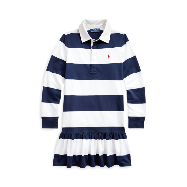 Robe de rugby en coton ray&eacute; Girls 7-14 Years en 1