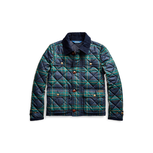 Tartan Quilted Barn Jacket Girls 7-14 Years em 1