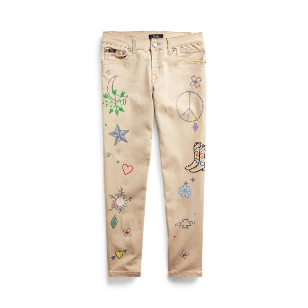 Jean skinny Tompkins &agrave; dessins Girls 7-14 Years en 1