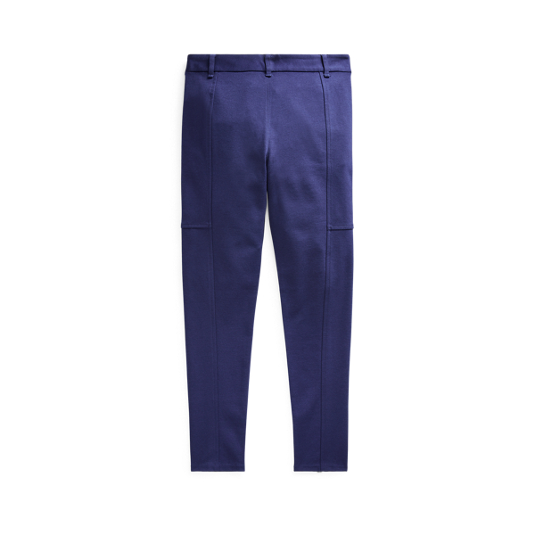 Refined Navy Stretch Cotton-Blend Legging Girls 7-14 Years 2