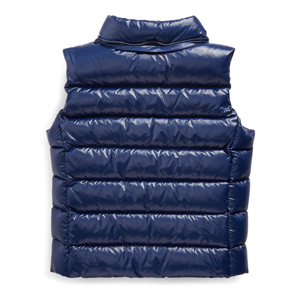 Refined Navy Quilted Down Vest Girls 7-16 3