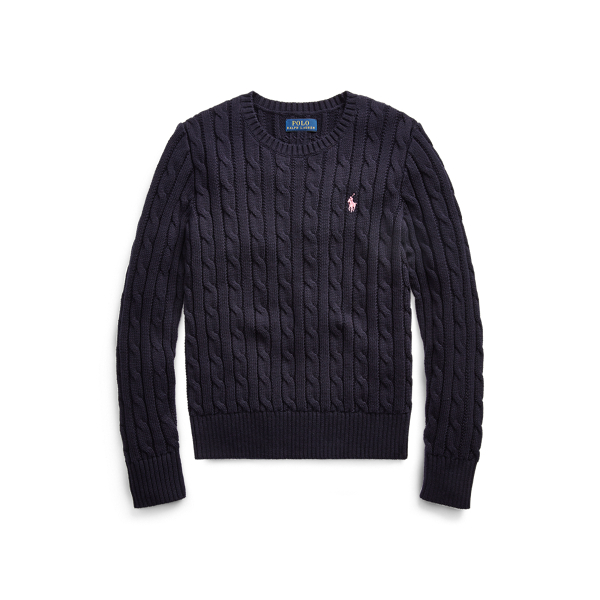 Cable-Knit Cotton Jumper Girls 7-14 Years 1