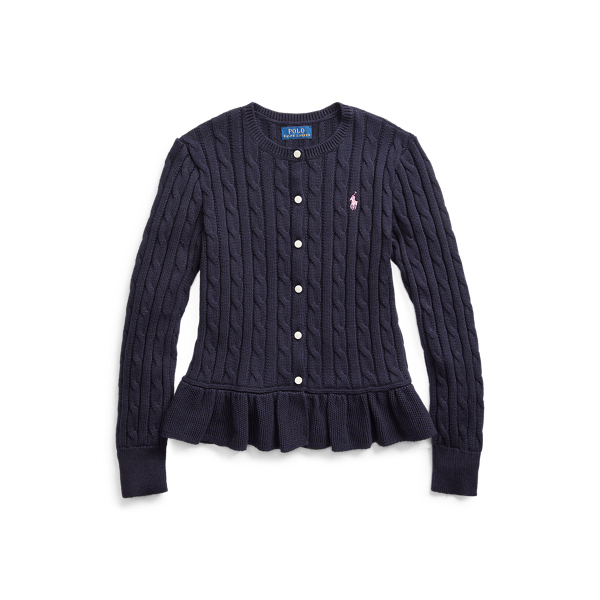 Baumwollstrickjacke mit Sch&ouml;&szlig;chen