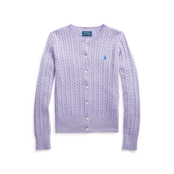 Cable-Knit Cotton Cardigan Girls 7-16 1