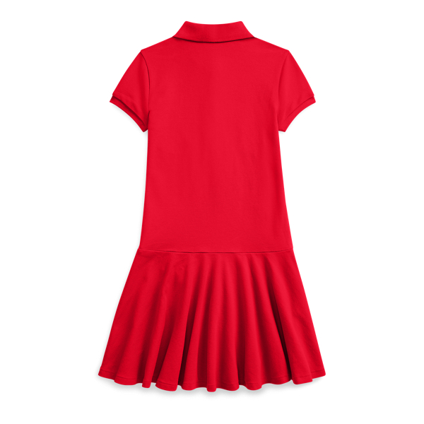 RL 2000 Red Stretch Mesh Polo Dress Girls 7-16 2