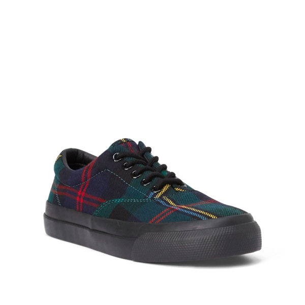 Baskets Bryn laine &agrave; motif tartan Polo Ralph Lauren en Vert multi 3