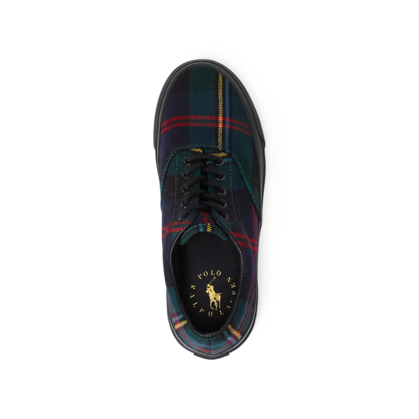 Baskets Bryn laine &agrave; motif tartan Polo Ralph Lauren en Vert multi 5