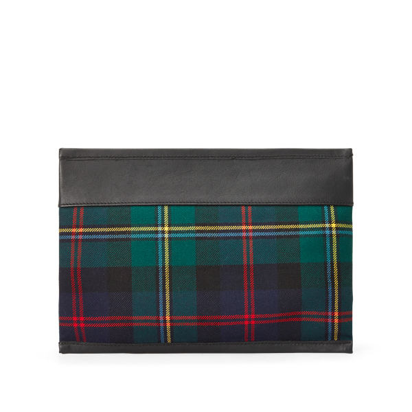 Green Multi Tartan-Print Wool Pouch Polo Ralph Lauren 3