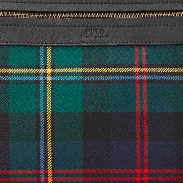 Green Multi Tartan-Print Wool Pouch Polo Ralph Lauren 5