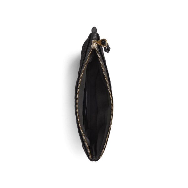 Black Quilted Velvet Pouch Polo Ralph Lauren 4