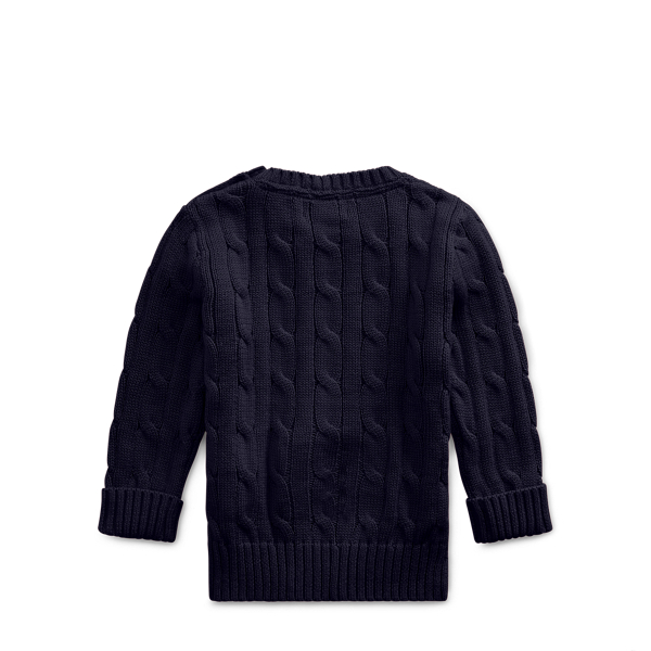 Navy Cable-Knit Cotton Jumper Baby Boy 2