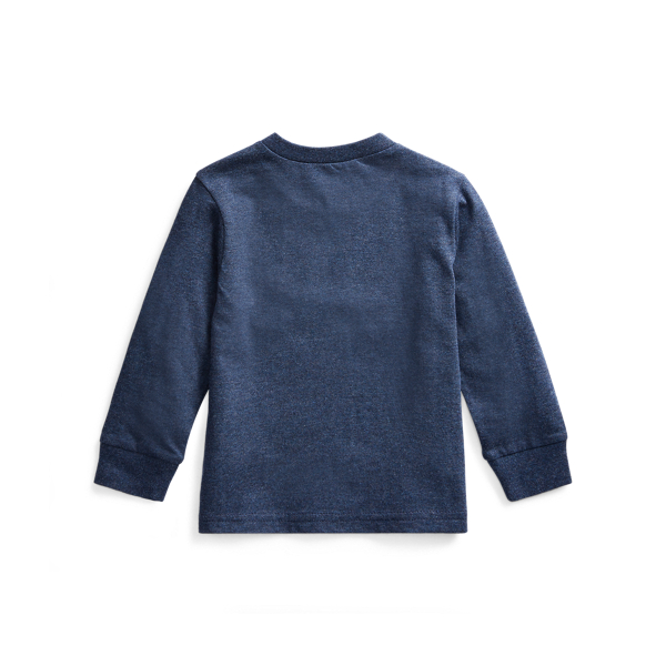 Basic Navy Heather Cotton Jersey Long-Sleeve Tee Baby Boy 2