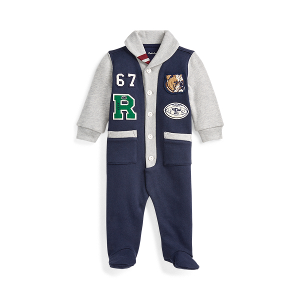 Cotton-Blend-Fleece Coverall Baby Boy 1