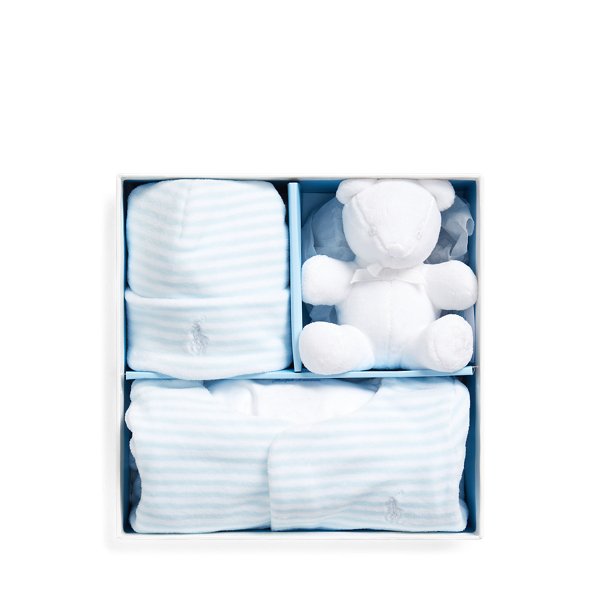 Striped Velour Gift Set Baby Boy 1