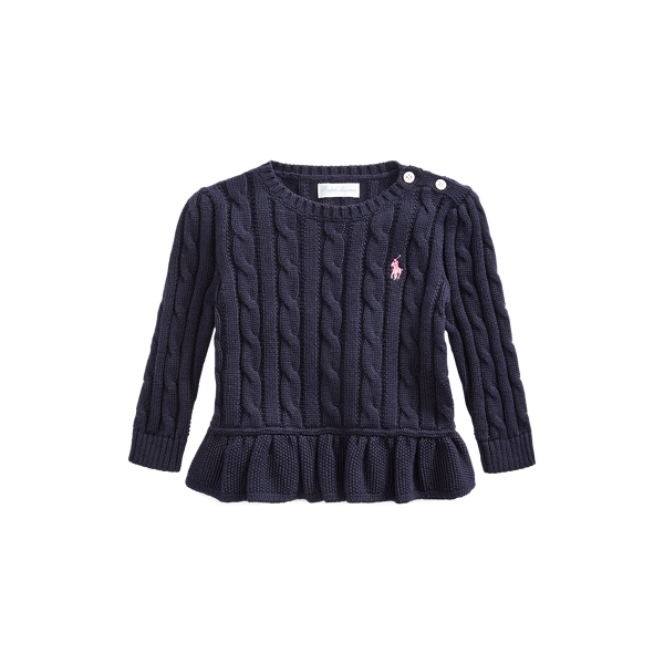 Pull &agrave; basque tricot&eacute; en torsades Baby Girl en 1
