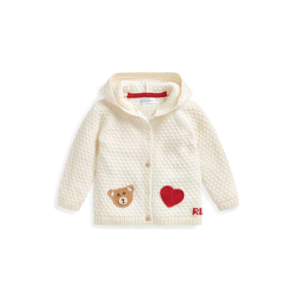 Crochet-Trim Cotton Cardigan Baby Girl 1