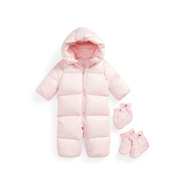 Quilted Down Snowsuit Baby Girl 1