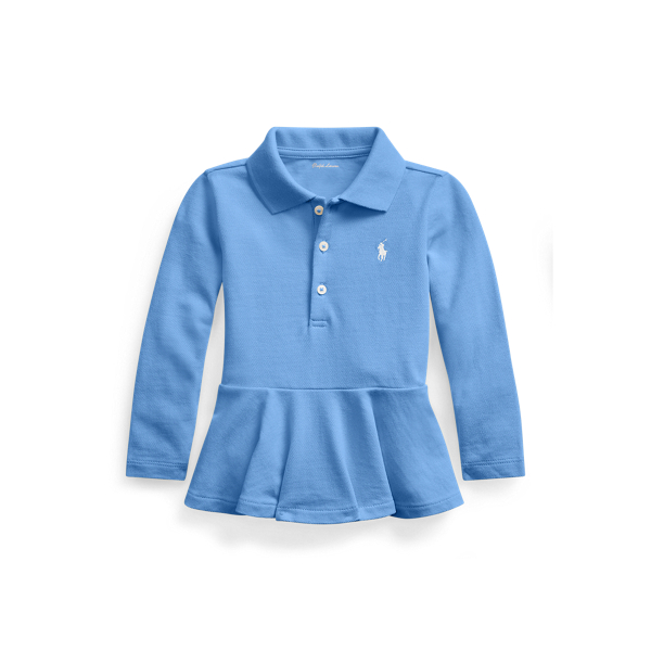 Cotton Piqu&eacute; Peplum Polo Baby Girl w 1