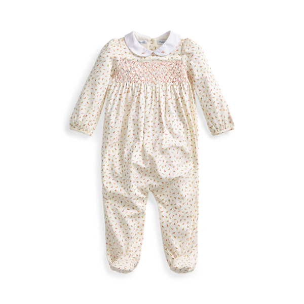 Floral Cotton Coverall Baby Girl in 1