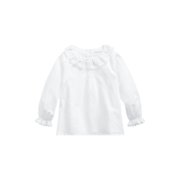 Ruffle-Collar Cotton Top Baby Girl 1