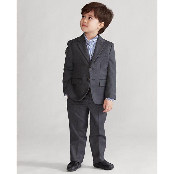 Grey Polo Lightweight Wool Suit Boys 2-7 4