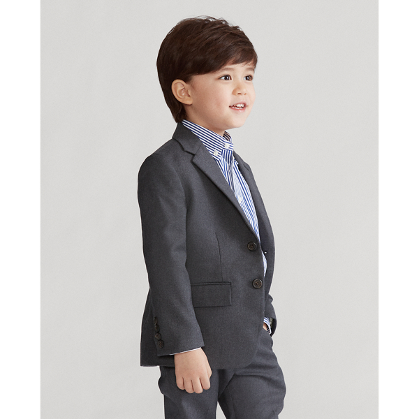 Grey Polo Lightweight Wool Suit Boys 2-7 6